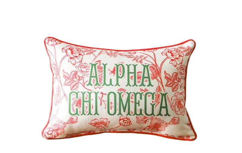 Alpha Chi Omega Toile Pillow