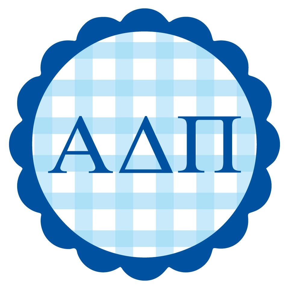 Alpha Delta Pi Gingham Sticker
