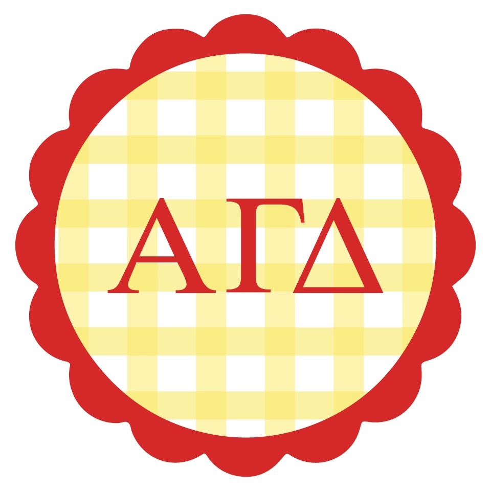 Alpha Gamma Delta Gingham Sticker