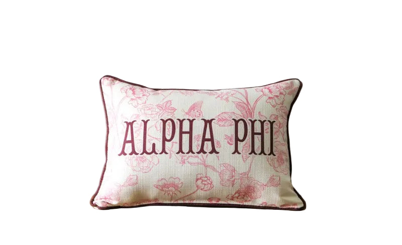 Alpha Phi Toile Pillow