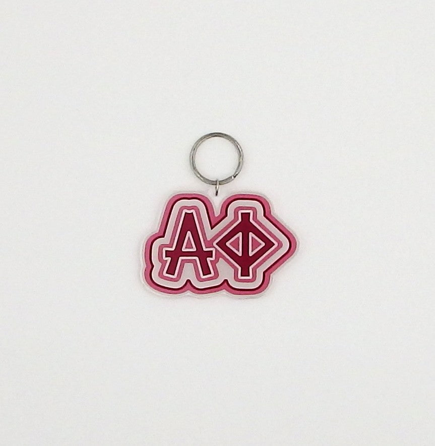 Alpha Phi Letters Keychain