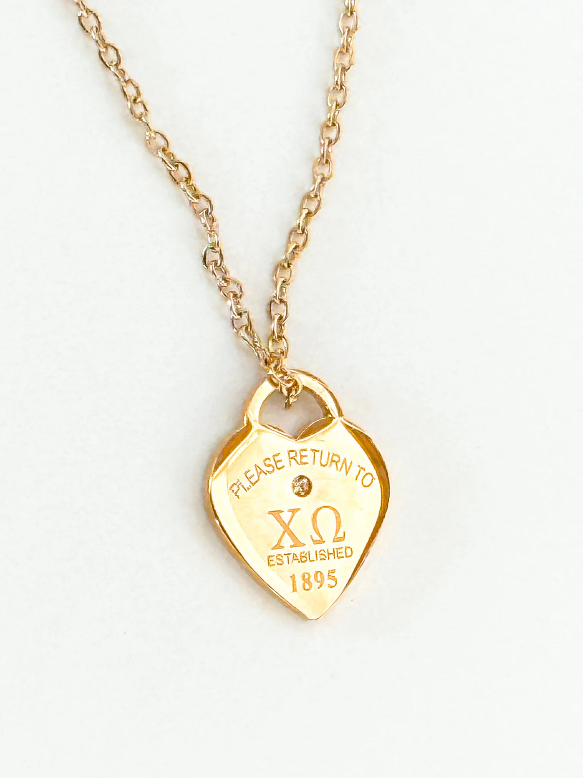 Chi Omega Please Return Necklace