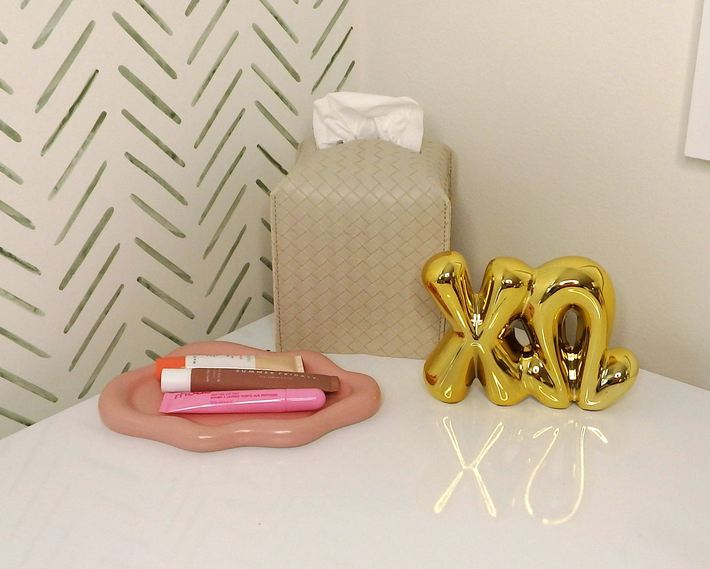 Chi Omega Gold Shelf Letters