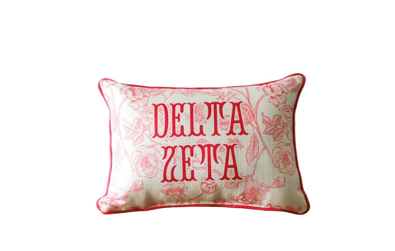 Delta Zeta Toile Pillow
