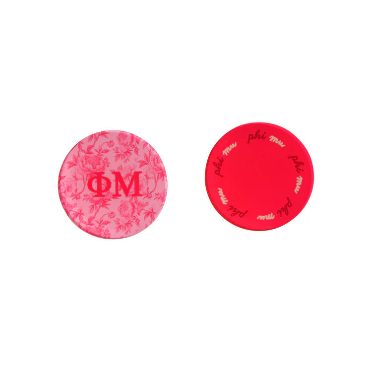 Phi Mu Floral Coaster