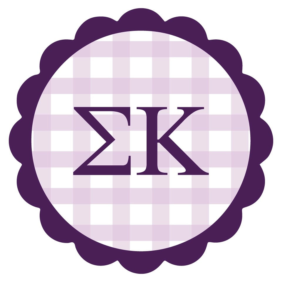 Sigma Kappa Gingham Sticker