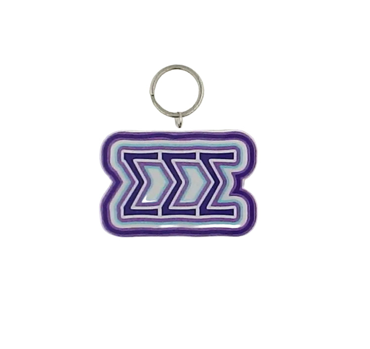Sigma Sigma Sigma Letters Keychain