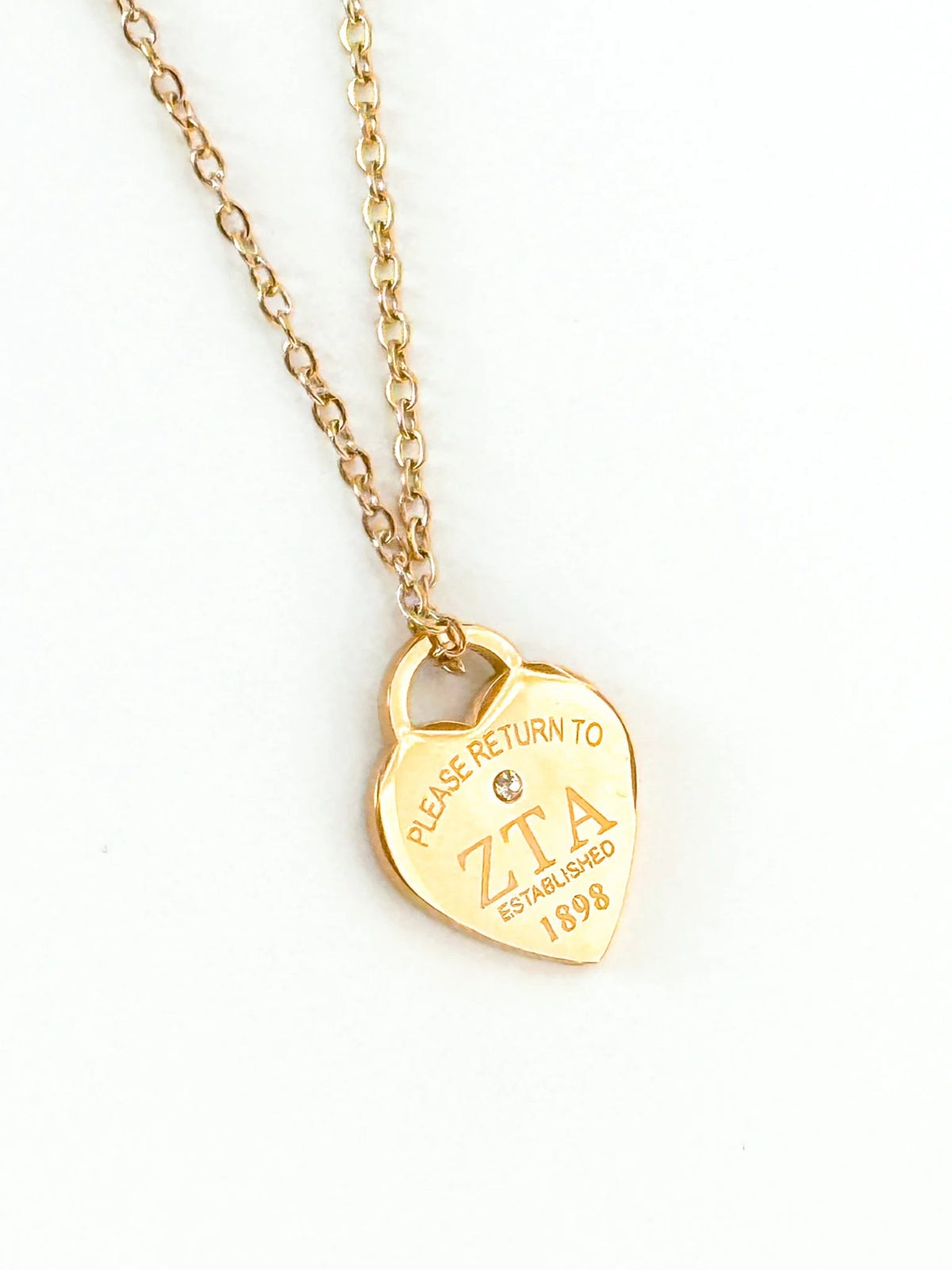 Zeta Tau Alpha Please Return Necklace