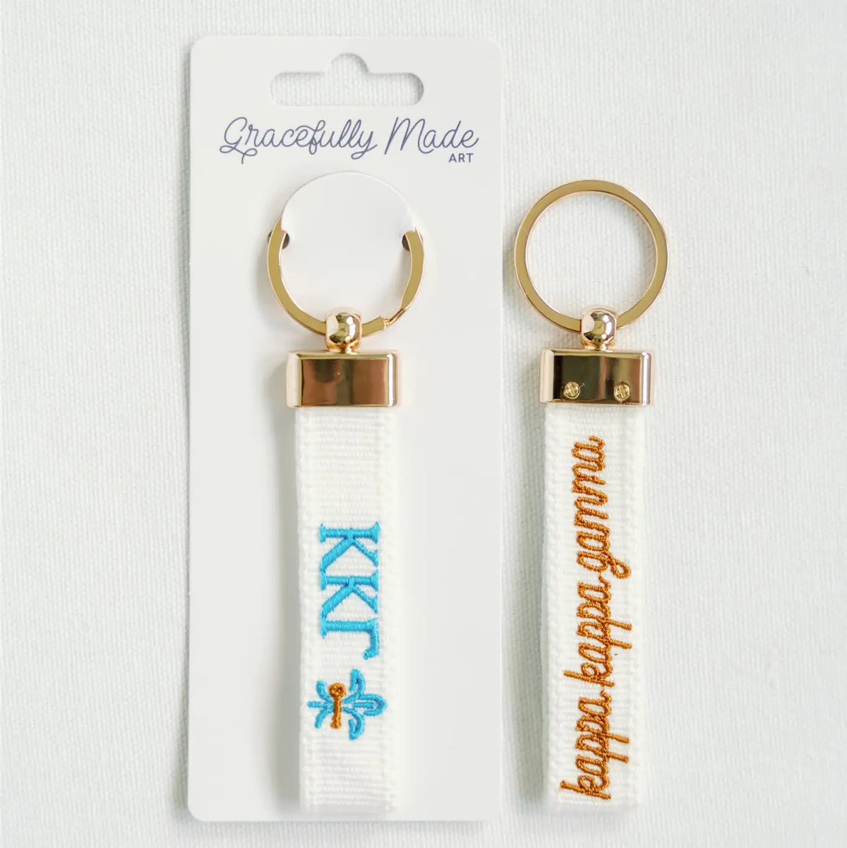 Kappa Kappa Gamma Embroidered Keychain