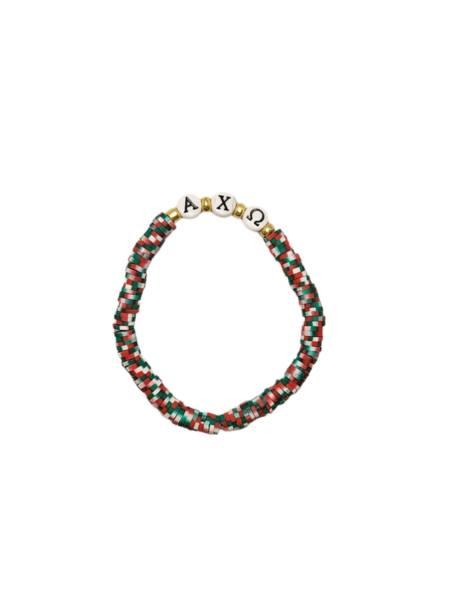 Alpha Chi Omega Sorority Beaded Bracelet