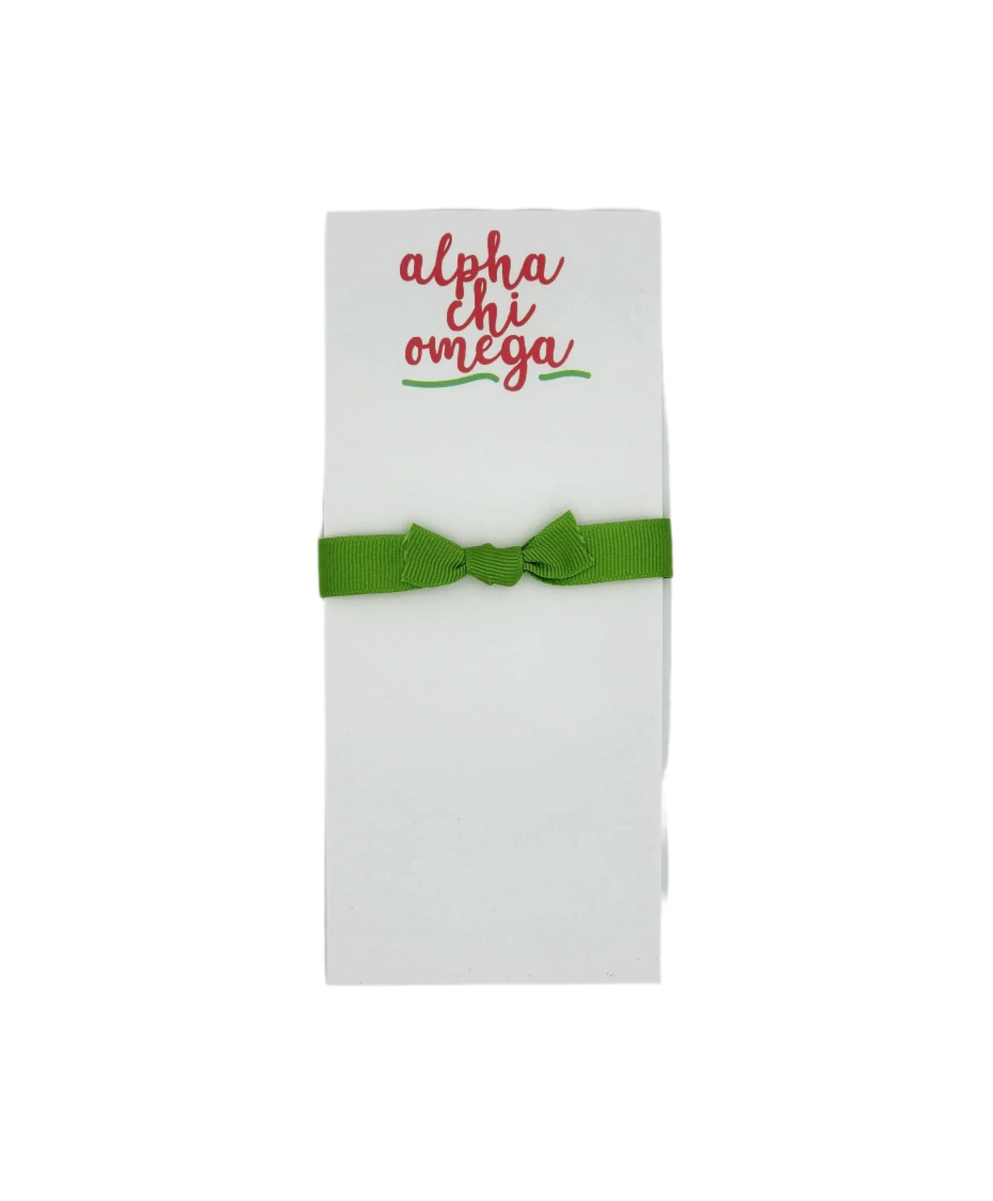 Alpha Chi Omega Sorority Script Notepad