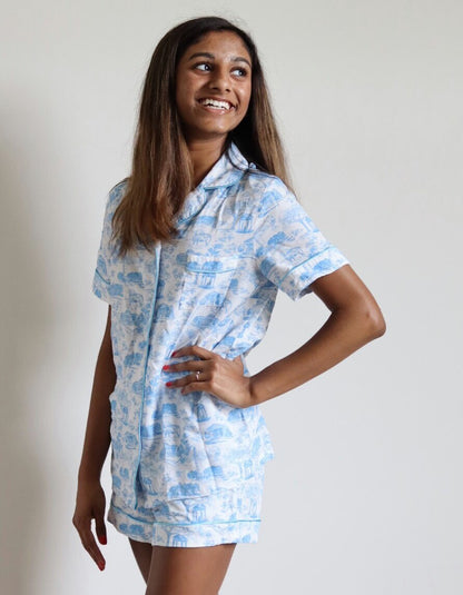 Nothing Finer Tar Heel Pajamas White