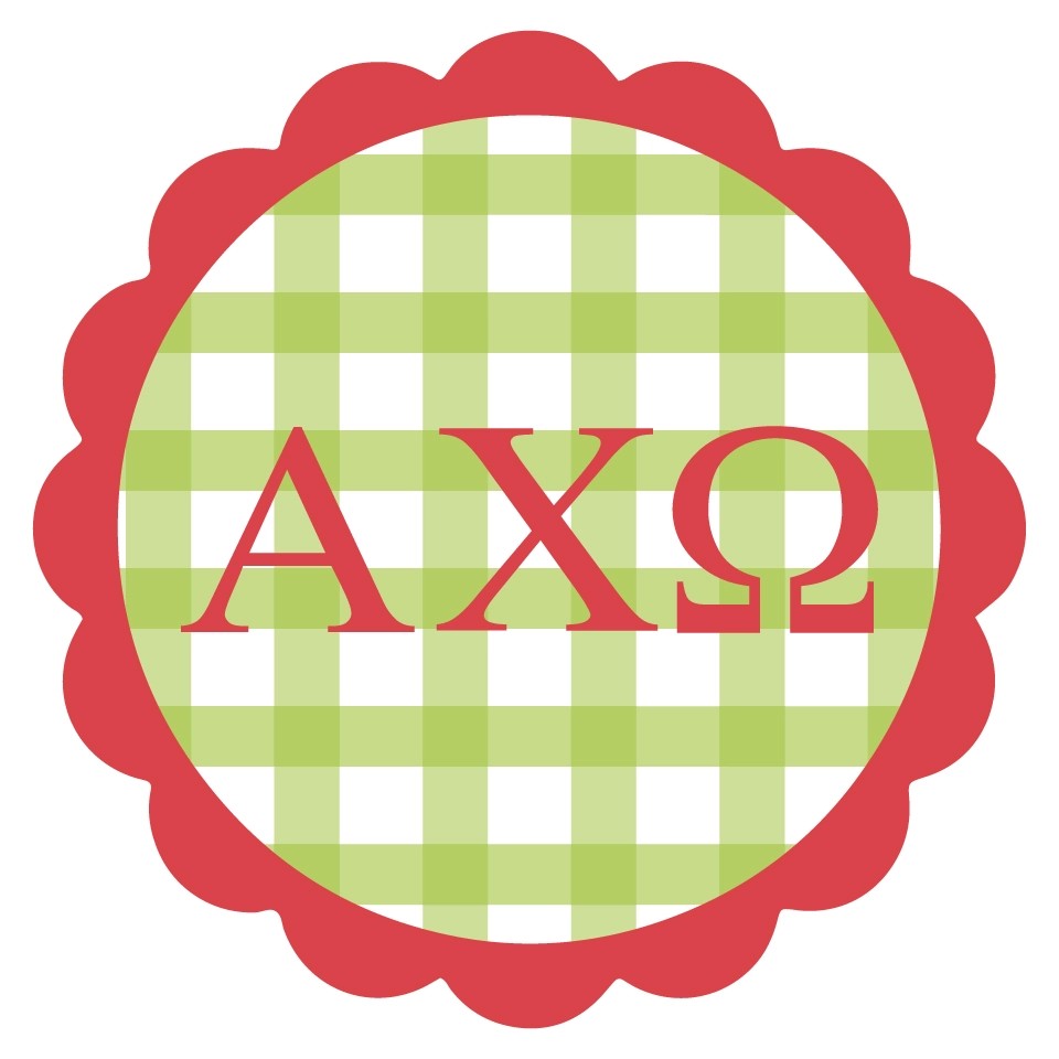 Alpha Chi Omega Gingham Sticker