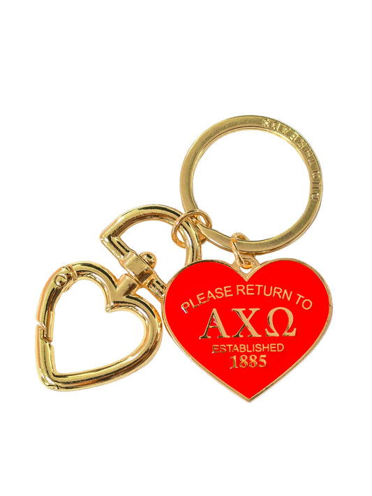 Alpha Chi Omega Please Return Keychain