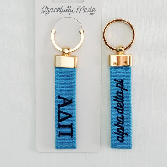 Alpha Delta Pi Embroidered Keychain