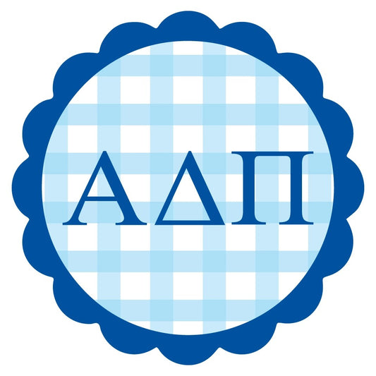 Alpha Delta Pi Gingham Sticker