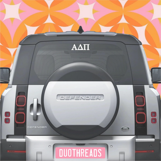 Alpha Delta Pi Sorority Letters Car Decal