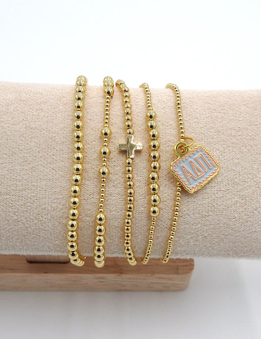 Alpha Delta Pi Charm Stacked Bracelets