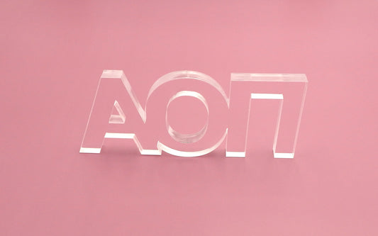 Alpha Omicron Pi Acrylic Shelf Letters