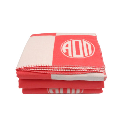 Alpha Omicron Pi Circle Monogram Blanket