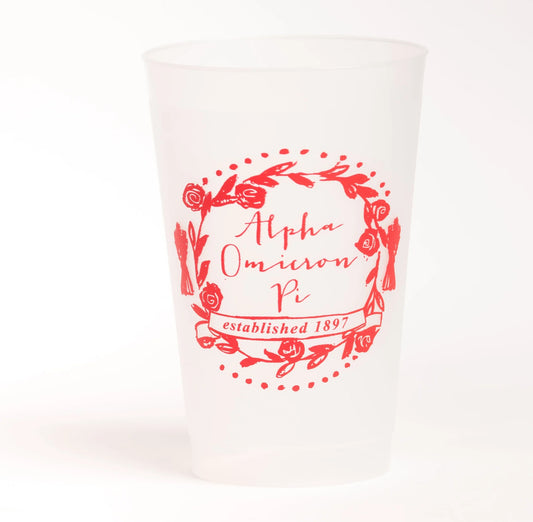 Alpha Omicron Pi Frosted Flex Cup