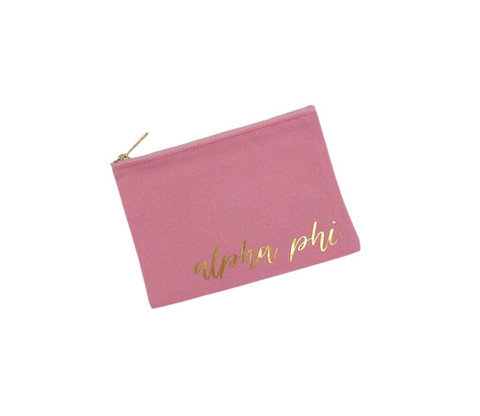 Alpha Phi Canvas Pouch