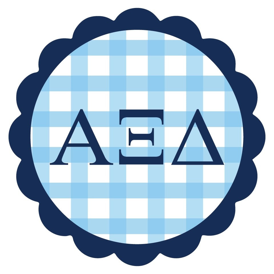 Alpha Xi Delta Gingham Sticker