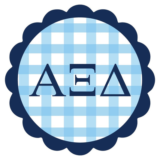 Alpha Xi Delta Gingham Sticker
