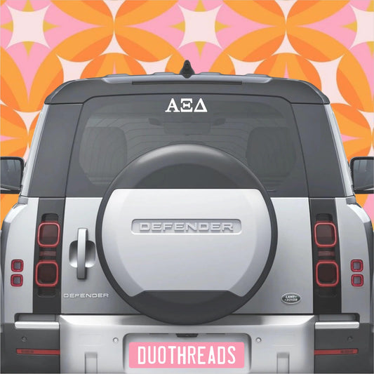 Alpha Xi Delta  Sorority Letters Car Decal