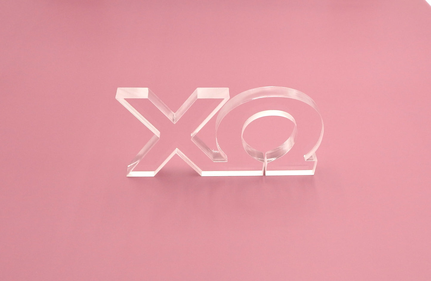 Chi Omega Acrylic Shelf Letters