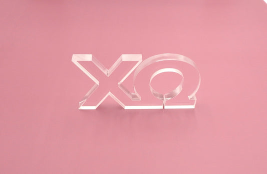 Chi Omega Acrylic Shelf Letters