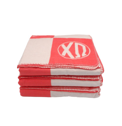Chi Omega Circle Monogram Blanket