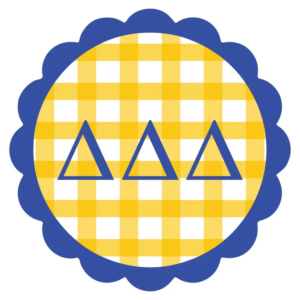 Delta Delta Delta Gingham Sticker
