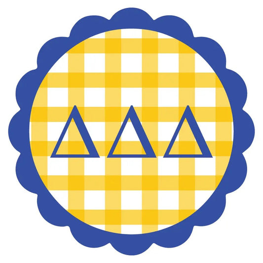 Delta Delta Delta Gingham Sticker