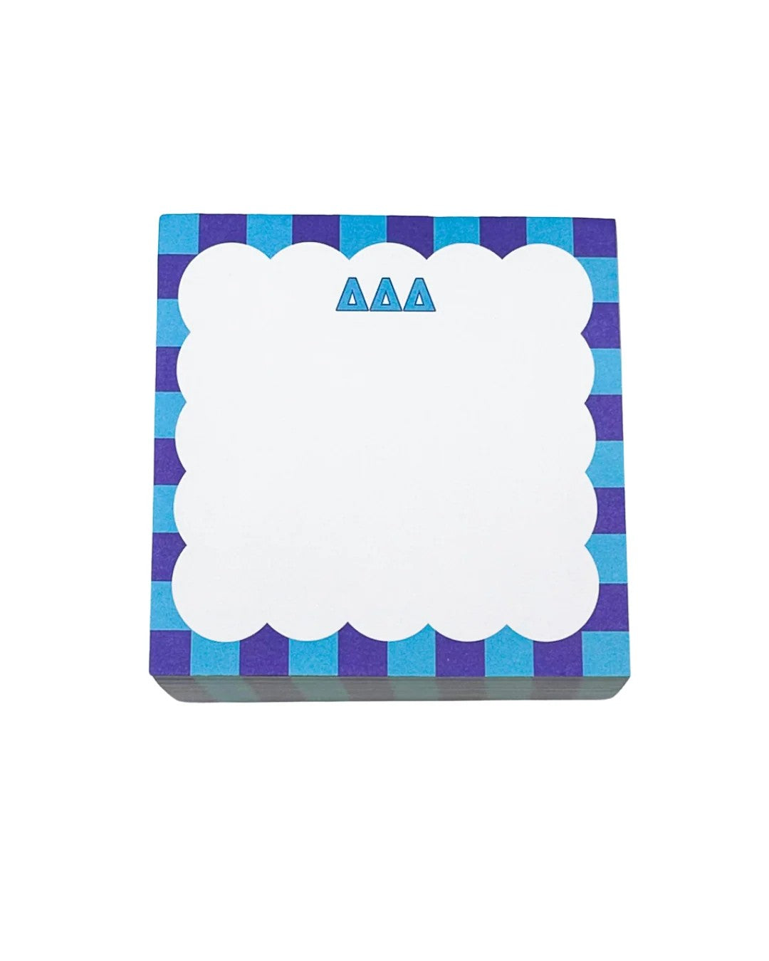 Delta Delta Delta Scalloped Note Cube
