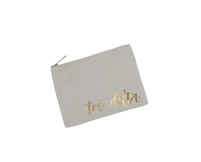 Delta Delta Delta Canvas Pouch