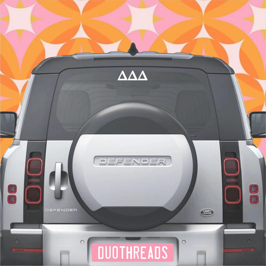 Delta Delta Delta Sorority Letters Car Decal