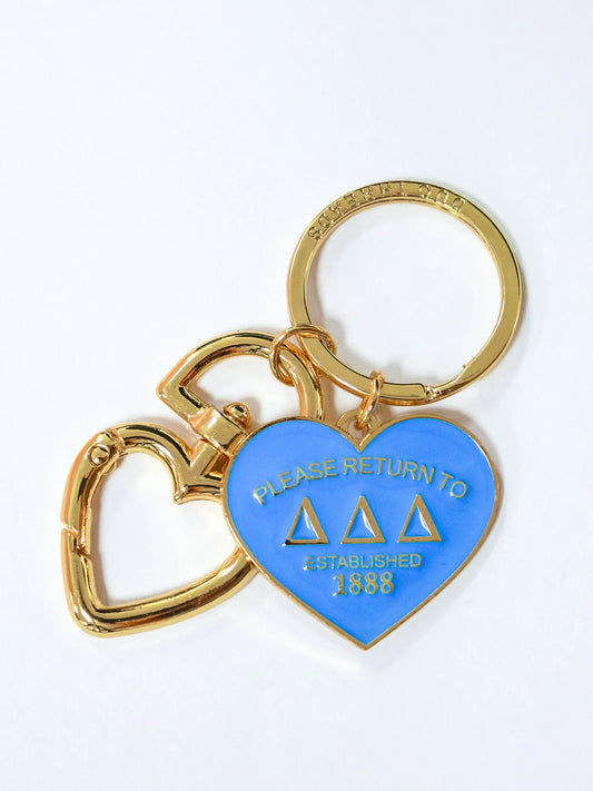 Delta Delta Delta Please Return Keychain