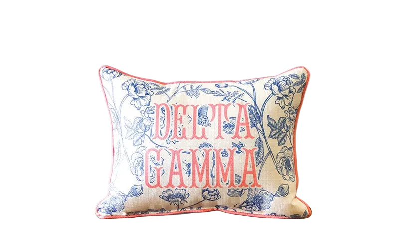 Delta Gamma Toile Pillow