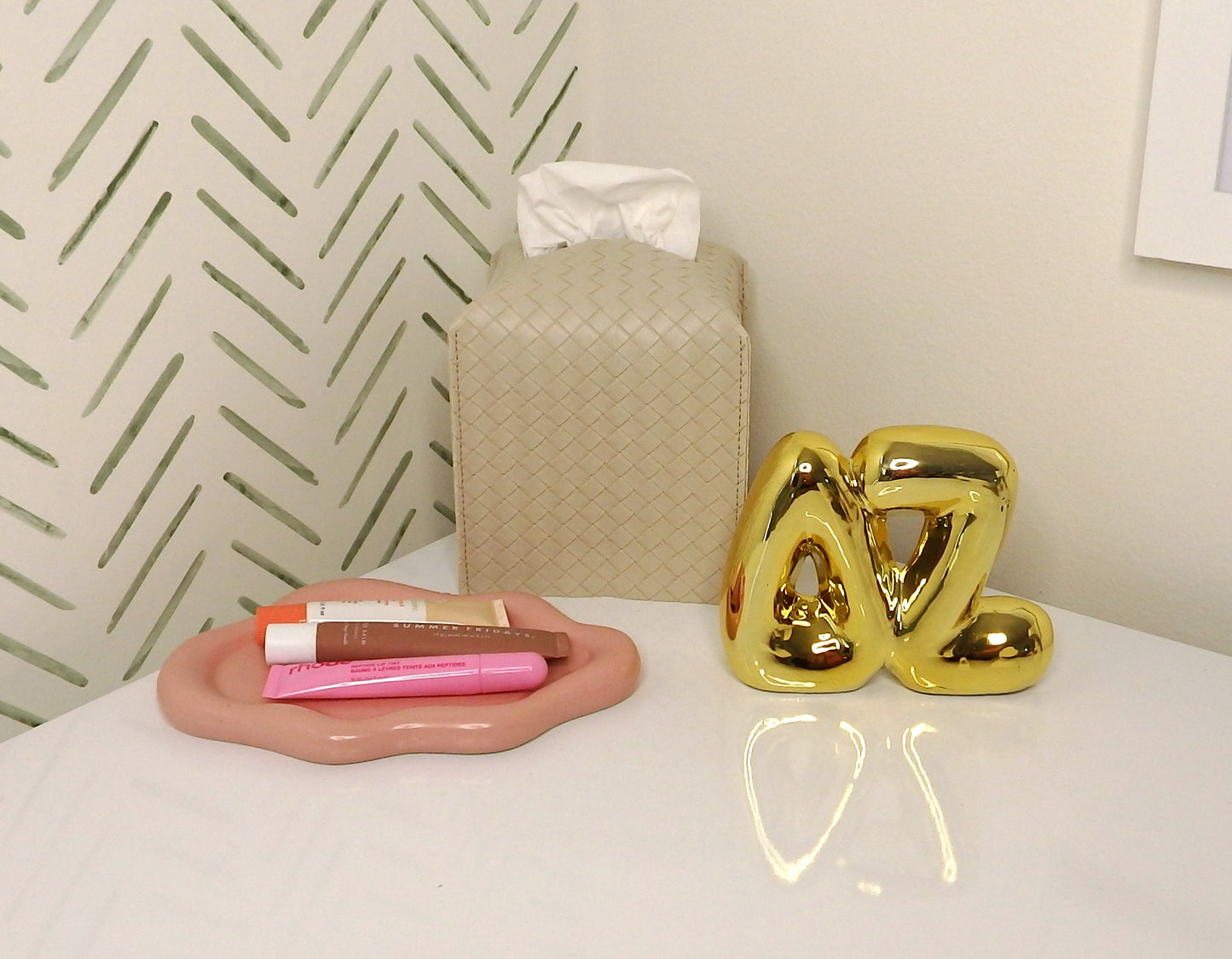 Delta Zeta Gold Shelf Letters