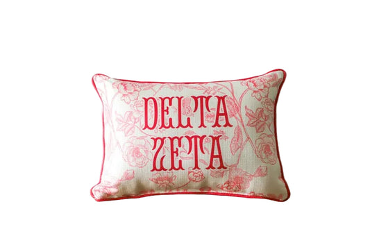 Delta Zeta Toile Pillow