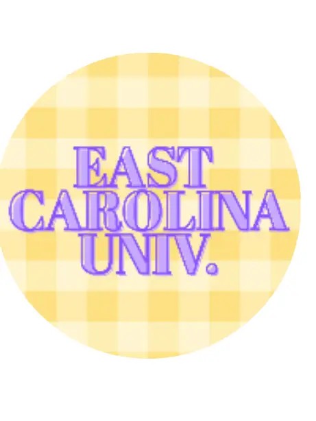 ECU Yellow Gingham Pin