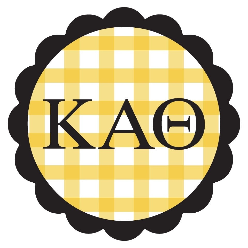 Kappa Alpha Theta Gingham Sticker