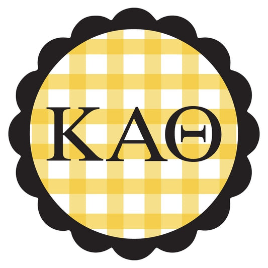 Kappa Alpha Theta Gingham Sticker