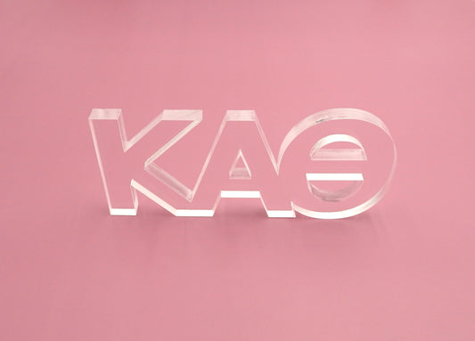 Kappa Alpha Theta Delta Gamma Acrylic Shelf Letters