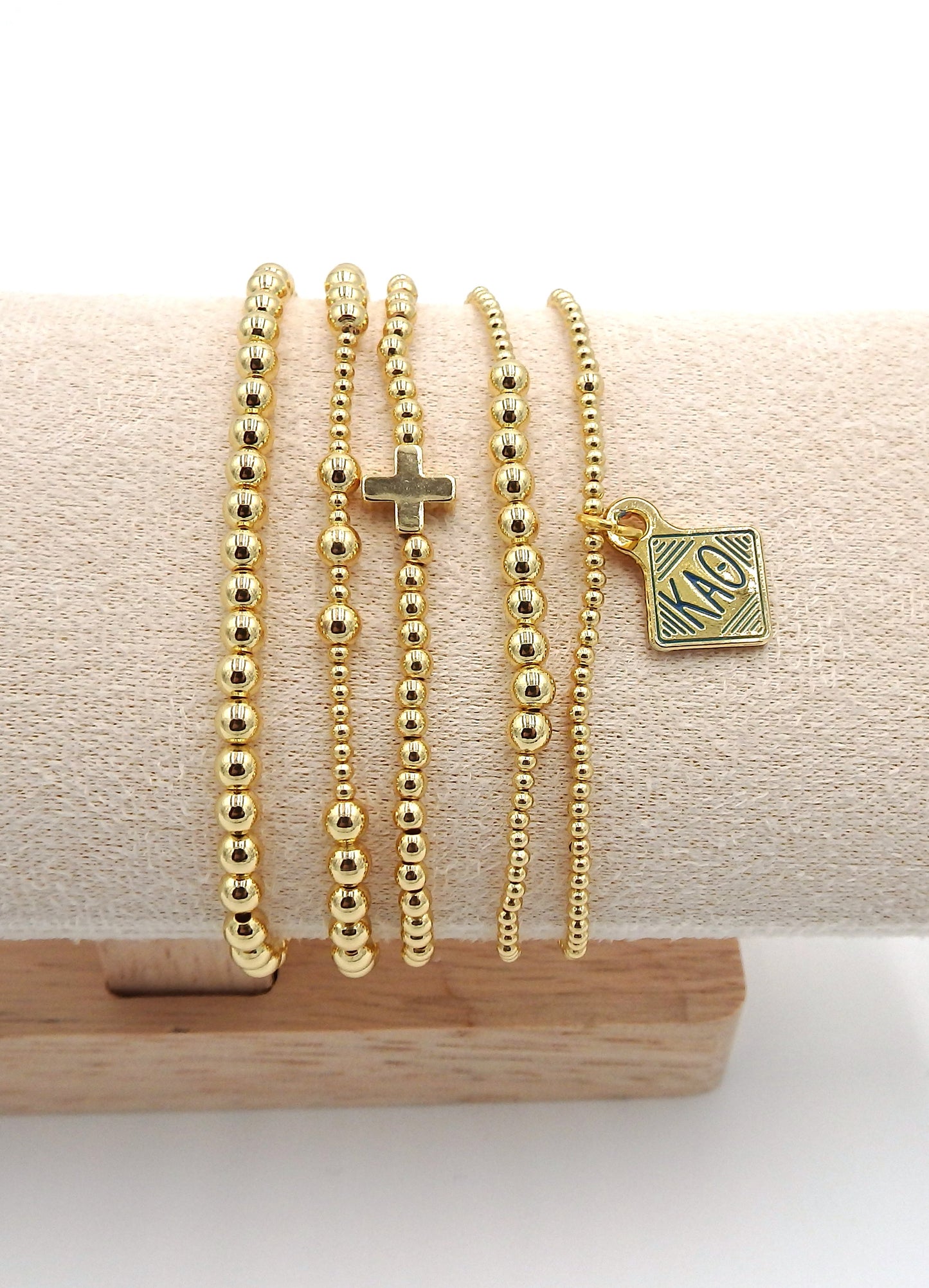 Kappa Alpha Theta Charm Stacked Bracelets