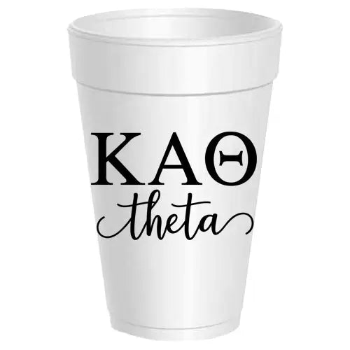Kappa Alpha Theta 10 count Sorority Foam Cups