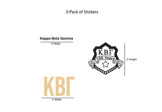 Kappa Beta Gamma Stickers