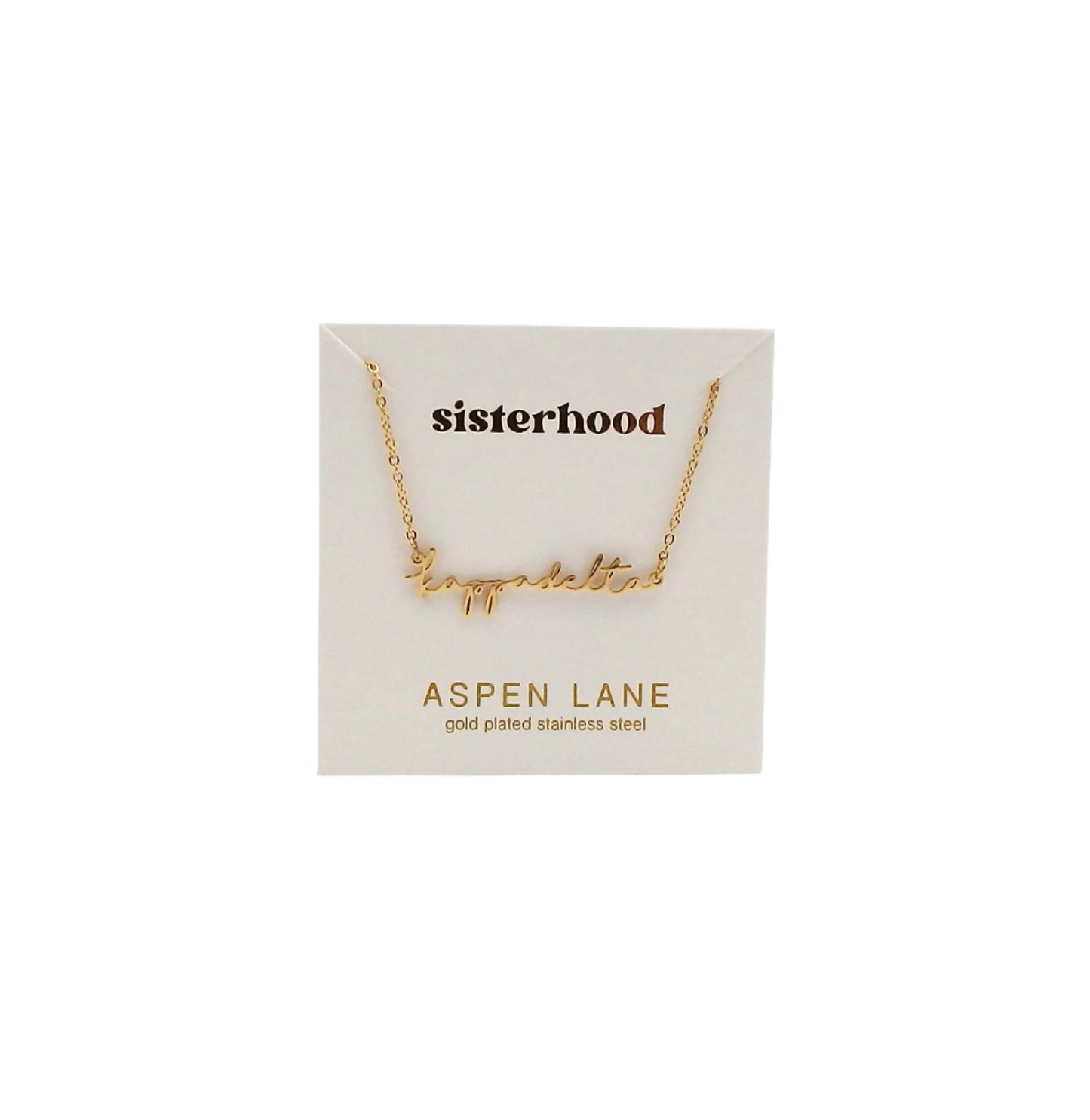 Kappa Delta Script Necklace