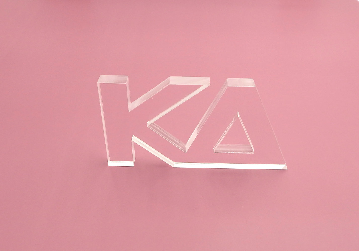 Kappa Delta Acrylic Shelf Letters